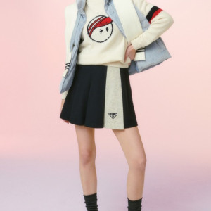 P_LABEL保暖百摺裙