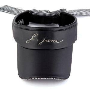 j.jane緞帶皮革空頂帽