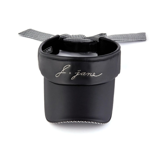 j.jane緞帶皮革空頂帽